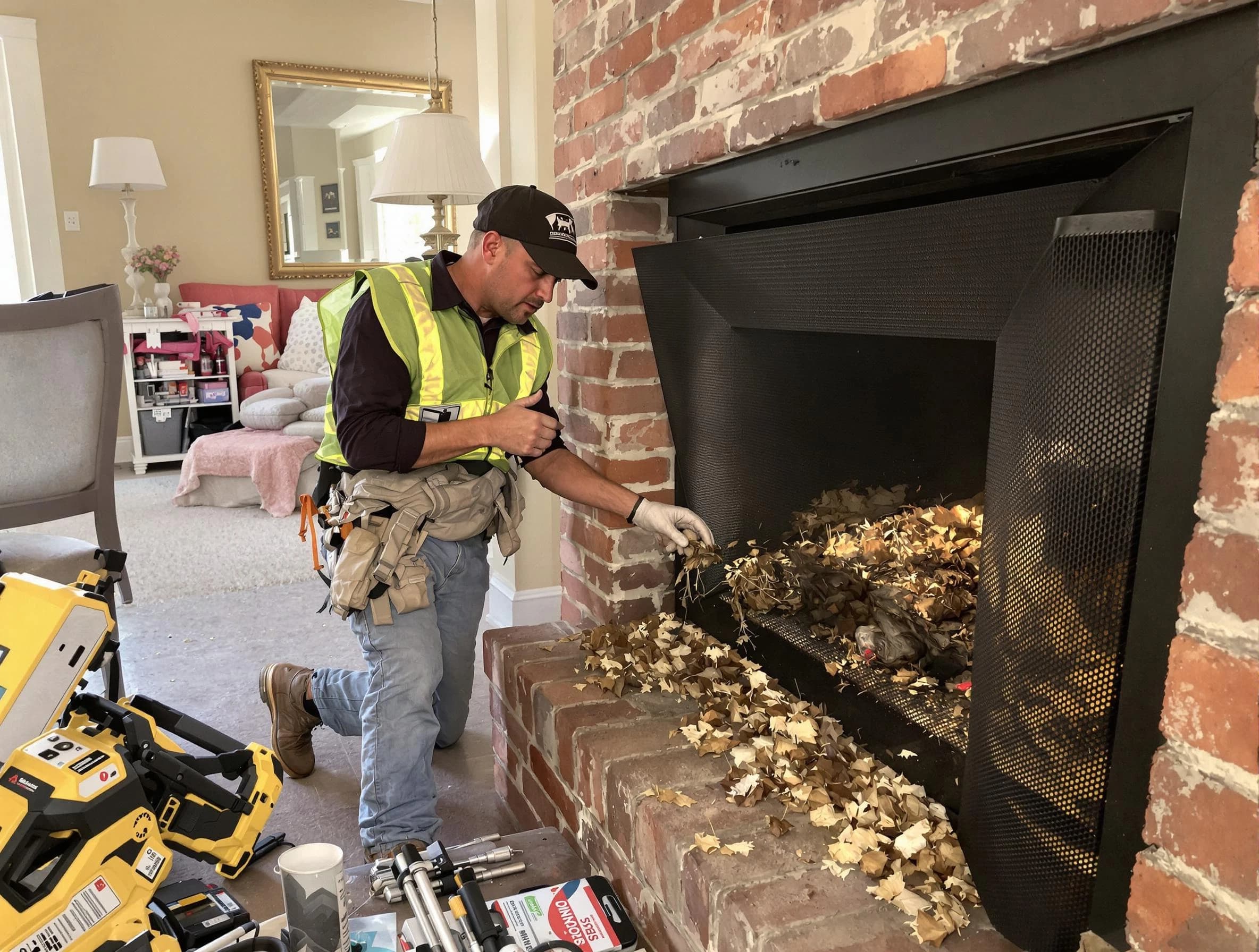 Safe screening installation by Lacey Chimney Sweep in Lacey, NJ