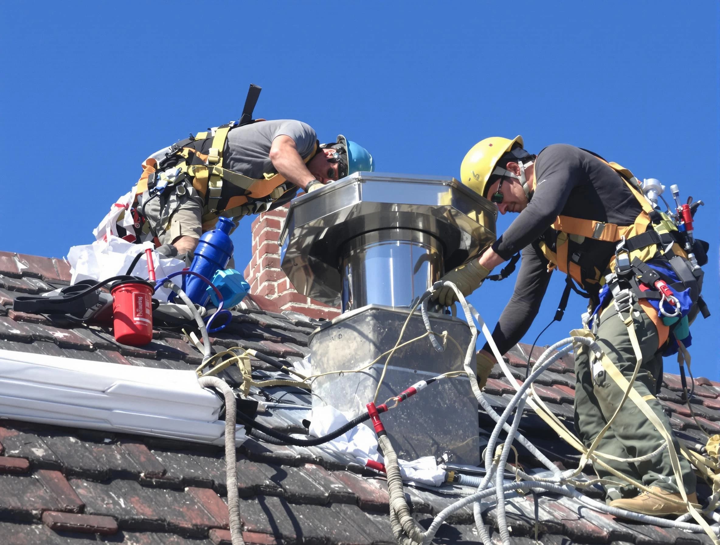 Protective chimney cap installed by Lacey Chimney Sweep in Lacey, NJ