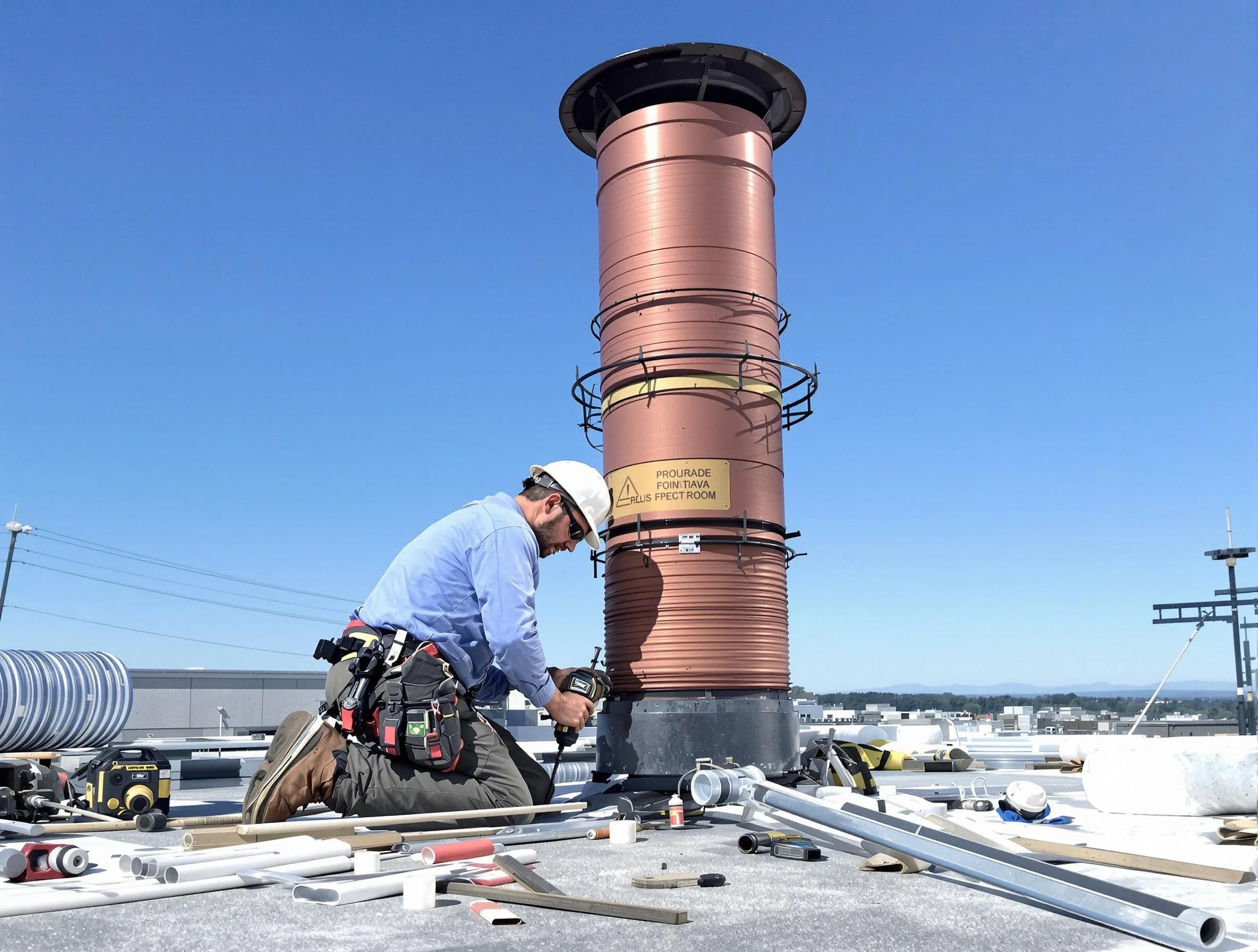 Installed chimney liner by Lacey Chimney Sweep in Lacey, NJ