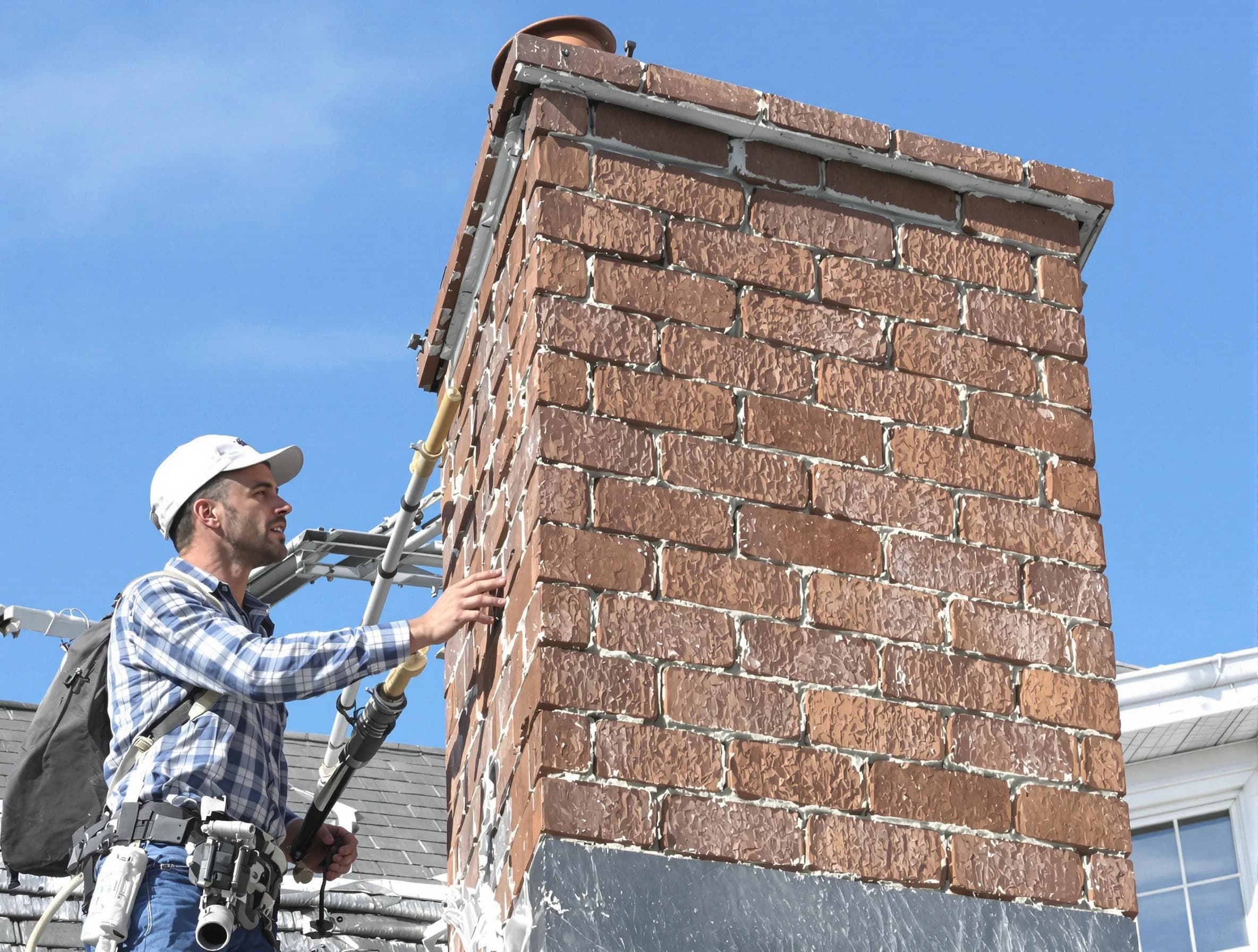 Brickwork for a chimney rebuild by Lacey Chimney Sweep in Lacey, NJ