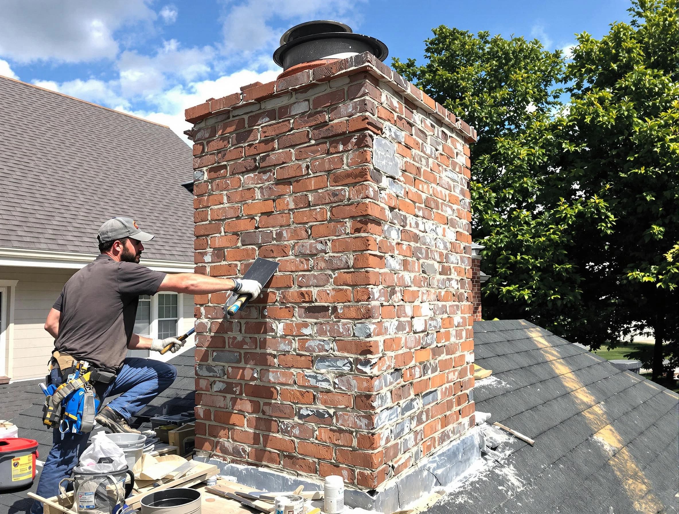 Completed chimney rebuild by Lacey Chimney Sweep in Lacey, NJ