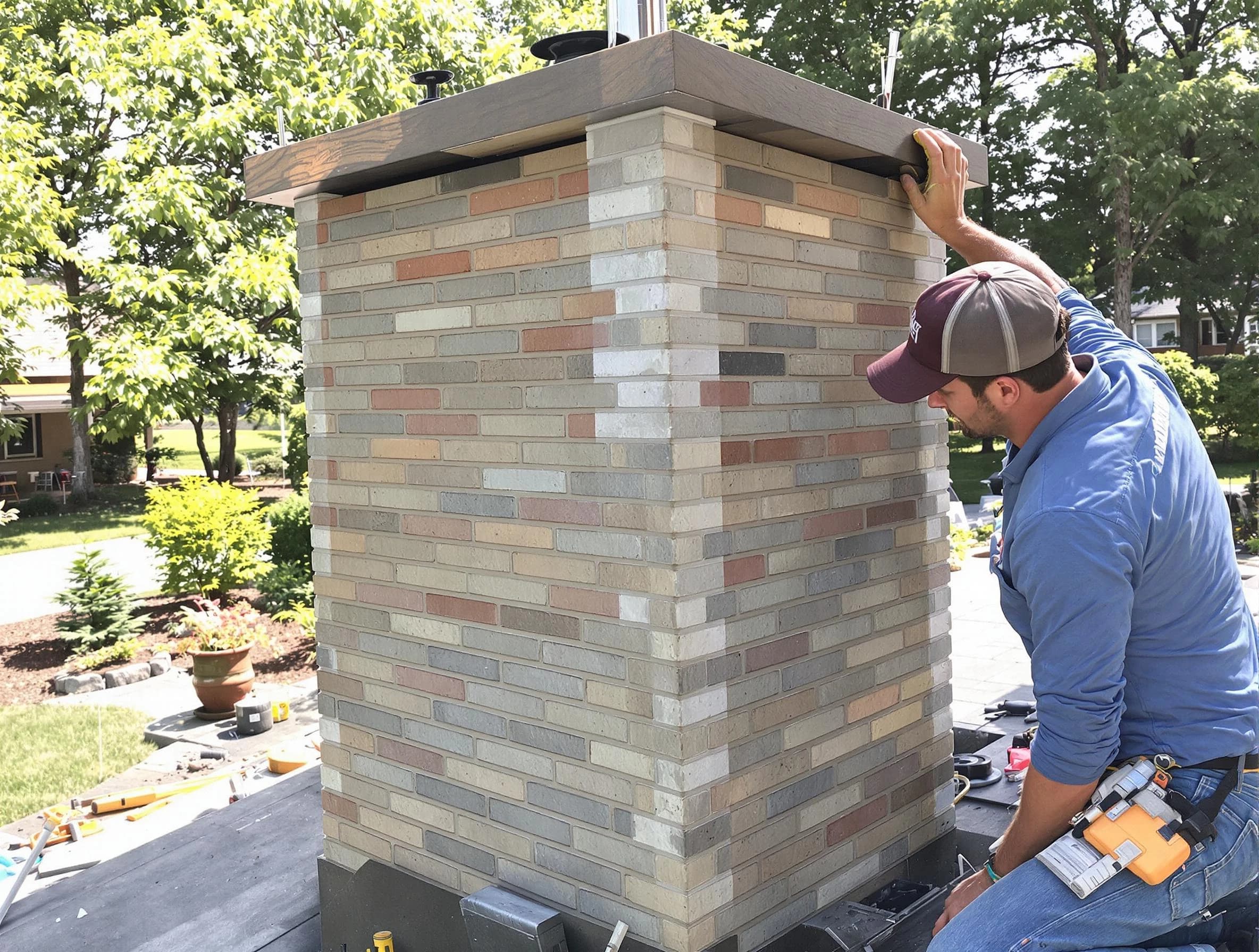 Lacey Chimney Sweep completing a modern chimney remodel in Lacey, NJ