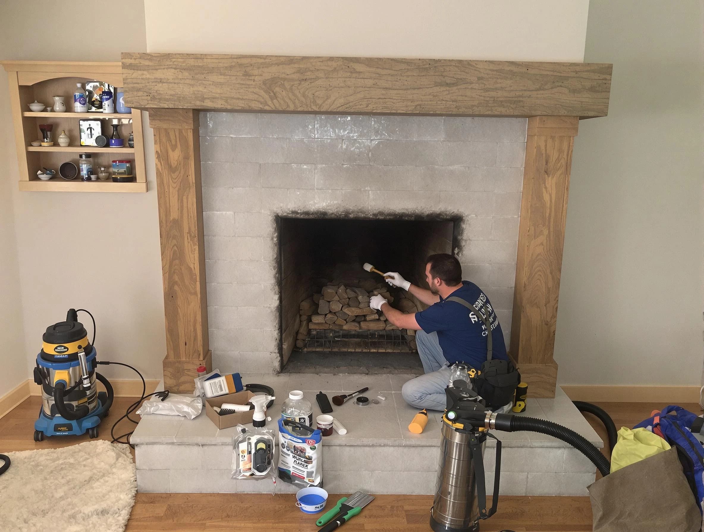 Detailed creosote removal process by Lacey Chimney Sweep in Lacey, NJ