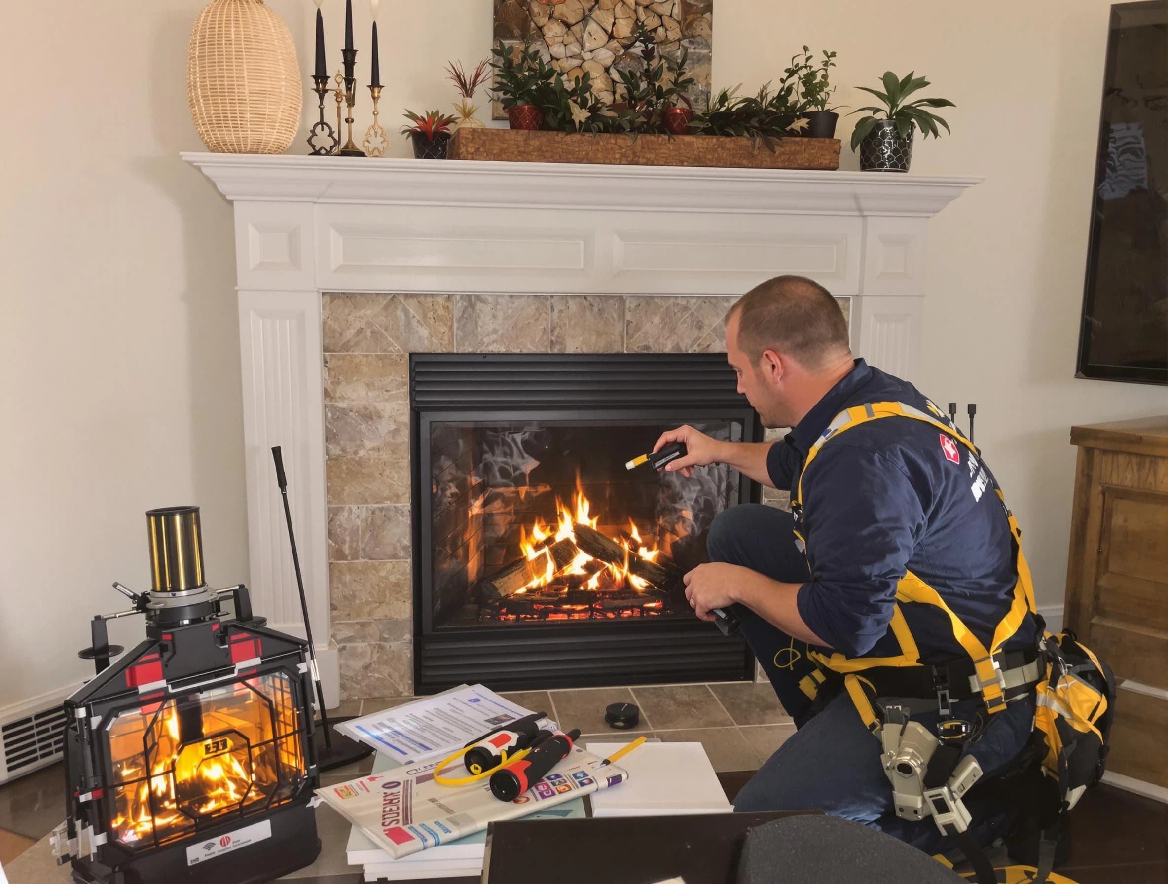 Safety-focused fireplace inspection by Lacey Chimney Sweep in Lacey, NJ